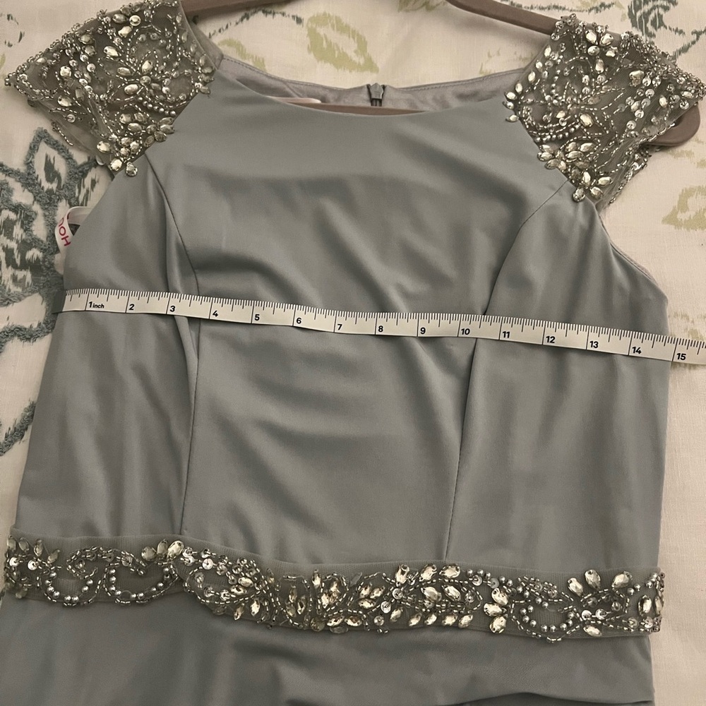 Formal - trumpet mermaid train silver blue - Picture 12 of 15